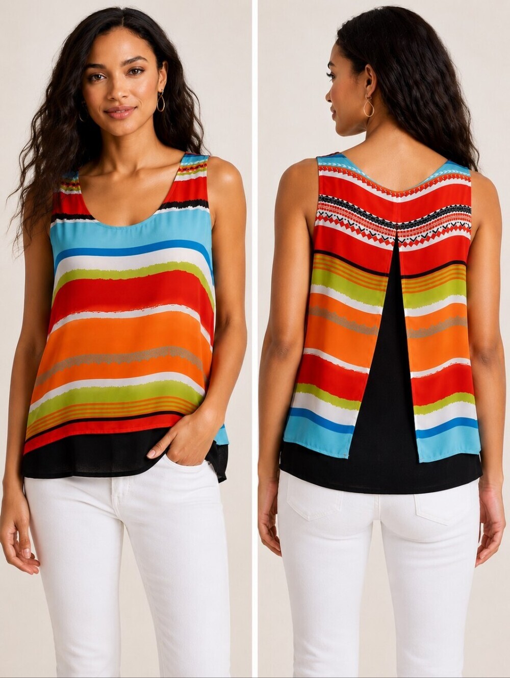 ❤ CHENAULT FLOWY TANK TOP, PL